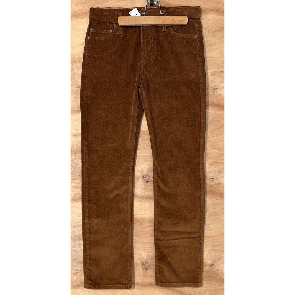 NWT Crewcuts J. Crew Corduroy Pants Boys 14 Brown Cotton Straight Leg Adjustable